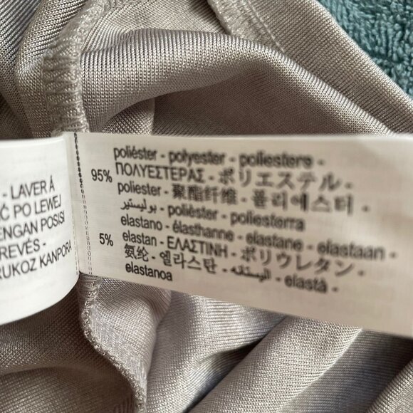 ZARA Womens Metallic Shimmer Silver‎ Pants Size S Cocktail Party Night Out - Picture 5 of 5